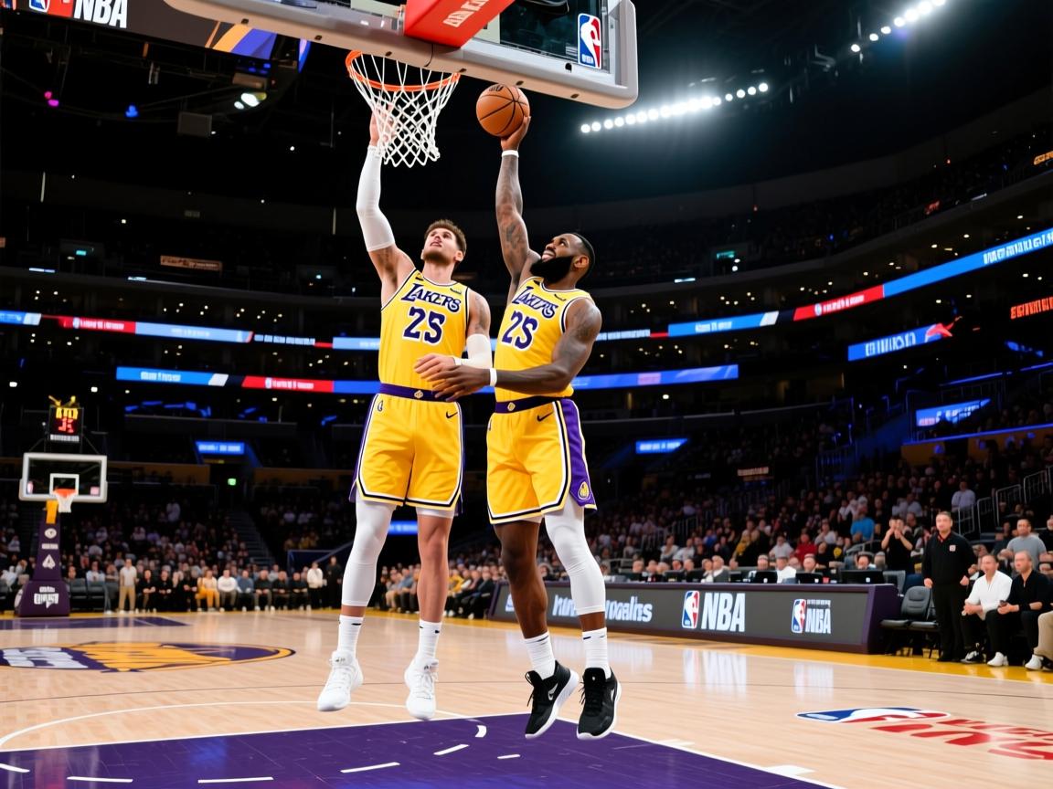 刚刚!湖人赢了!东契奇45分三双,詹姆斯2次超级暴扣震撼全场 第1张