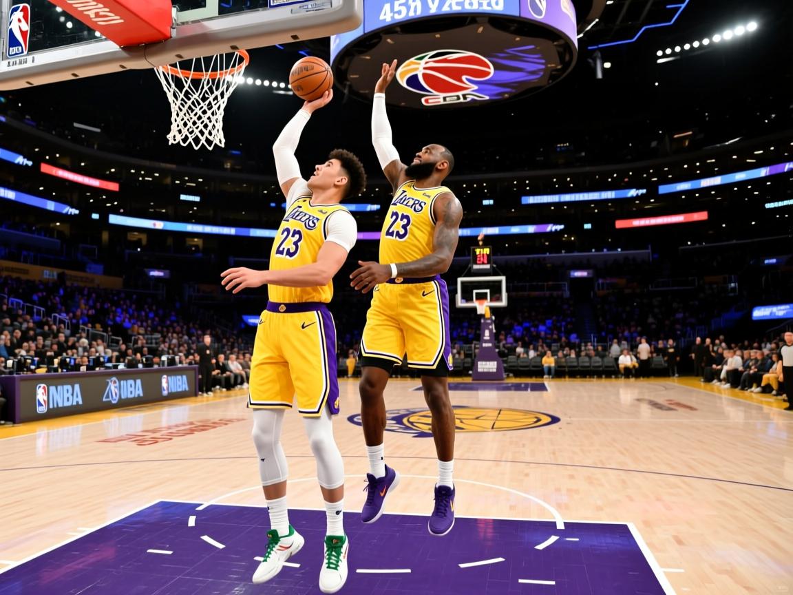 刚刚!湖人赢了!东契奇45分三双,詹姆斯2次超级暴扣震撼全场 第3张